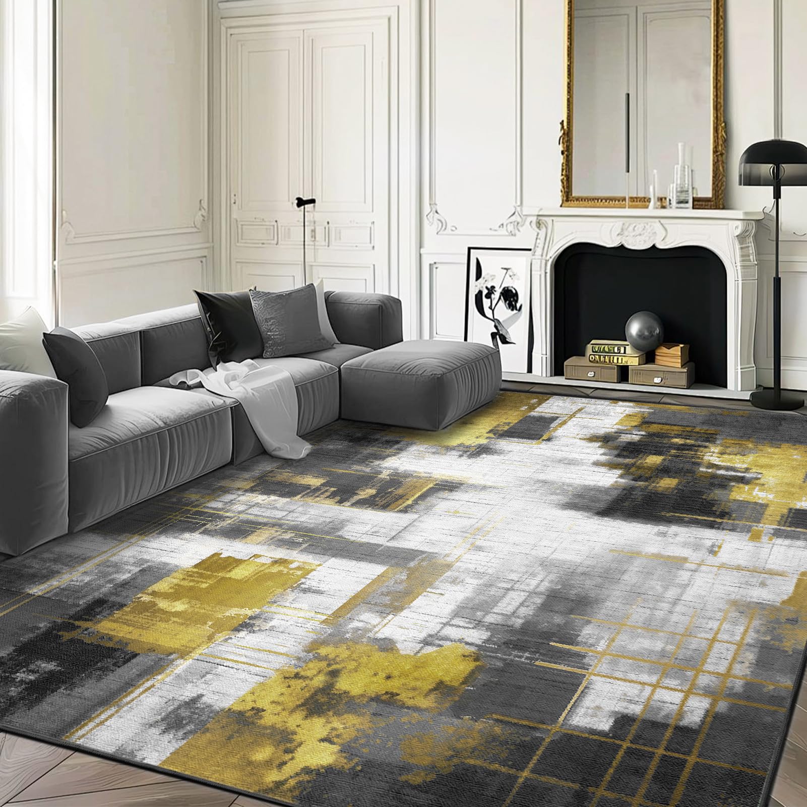 Amazon.com: VK·LIVING 5'x7' Area Rug Abstract Machine Washable